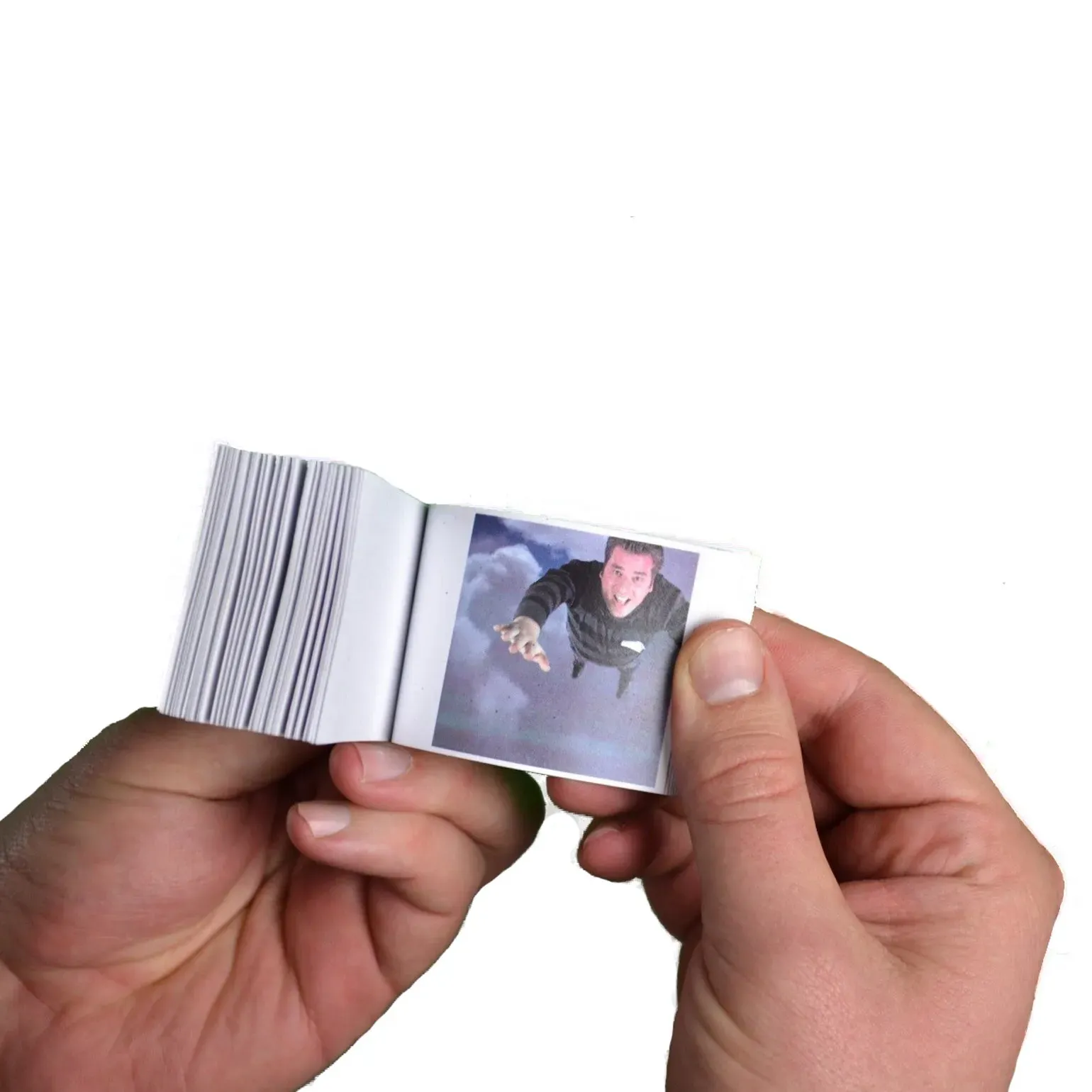Printed flipbooks being made at a live event